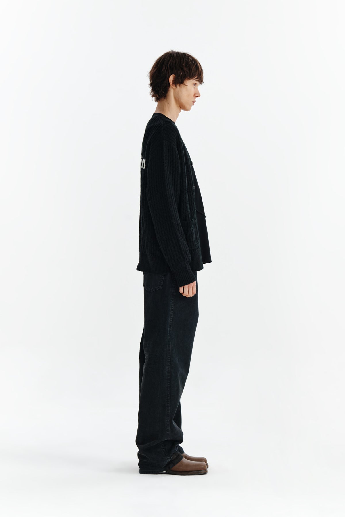 Matin Kim - Vintage Velvet Denim Pants (Navy) product image 6 | TRAB K-Fashion Australia