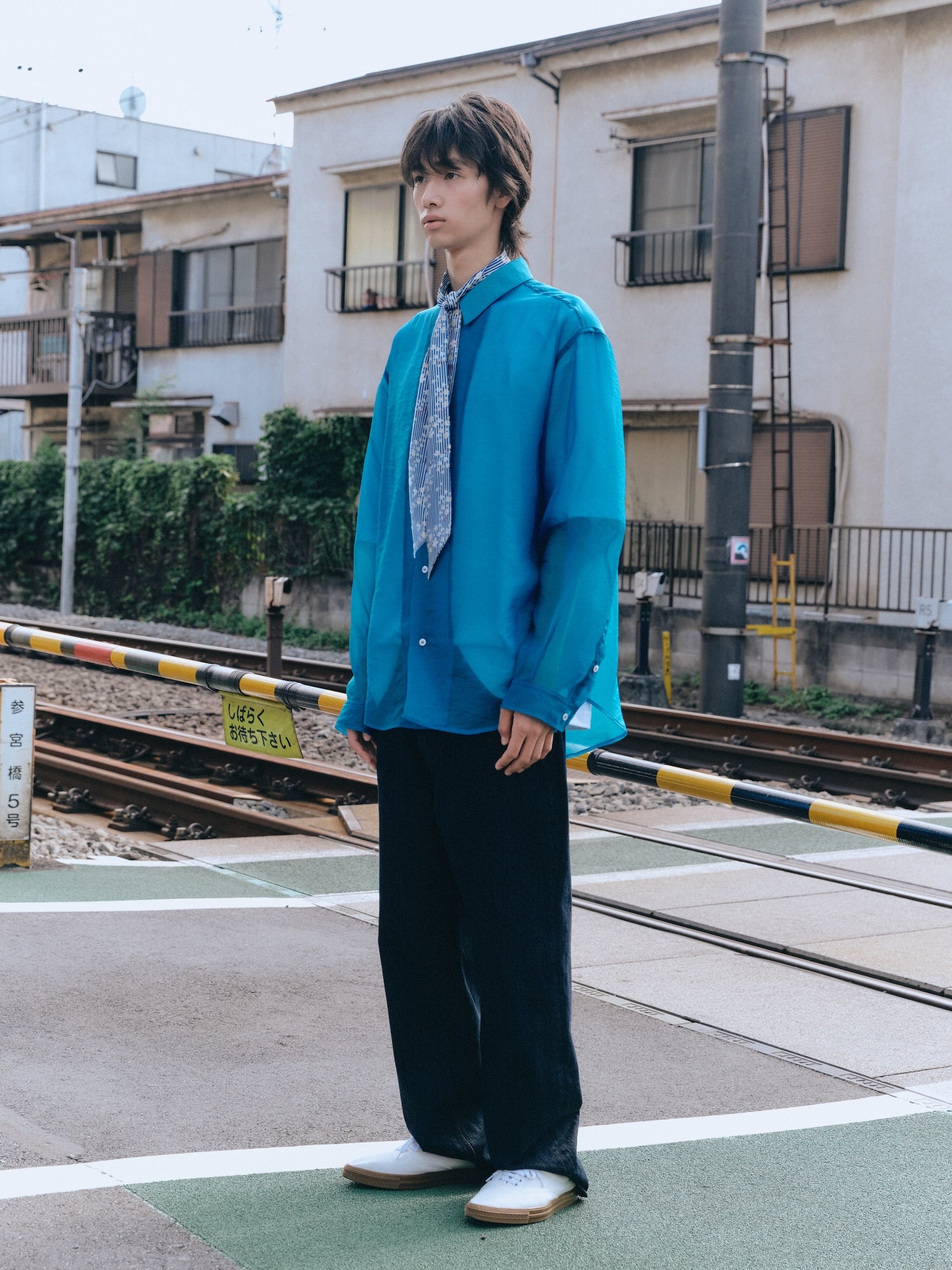 Stu - Sheer Shirt (Blue) product image 2 | TRAB K-Fashion Australia