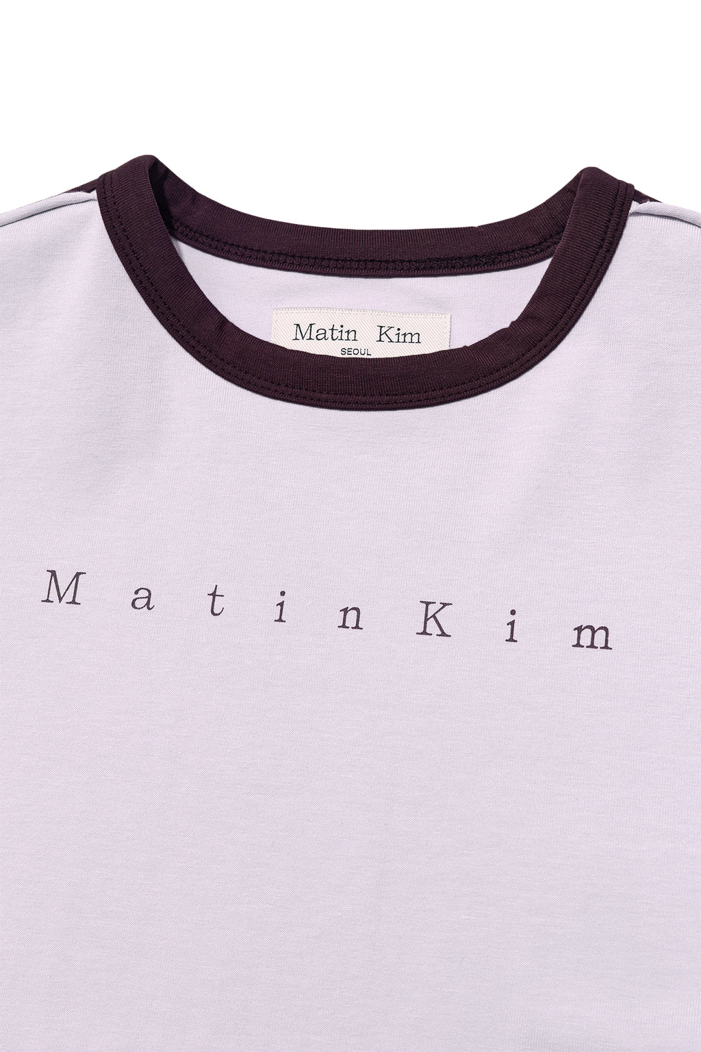 Matin Kim - Color Line Point Logo Crop Top (Lilac) product image 3 | TRAB K-Fashion Australia