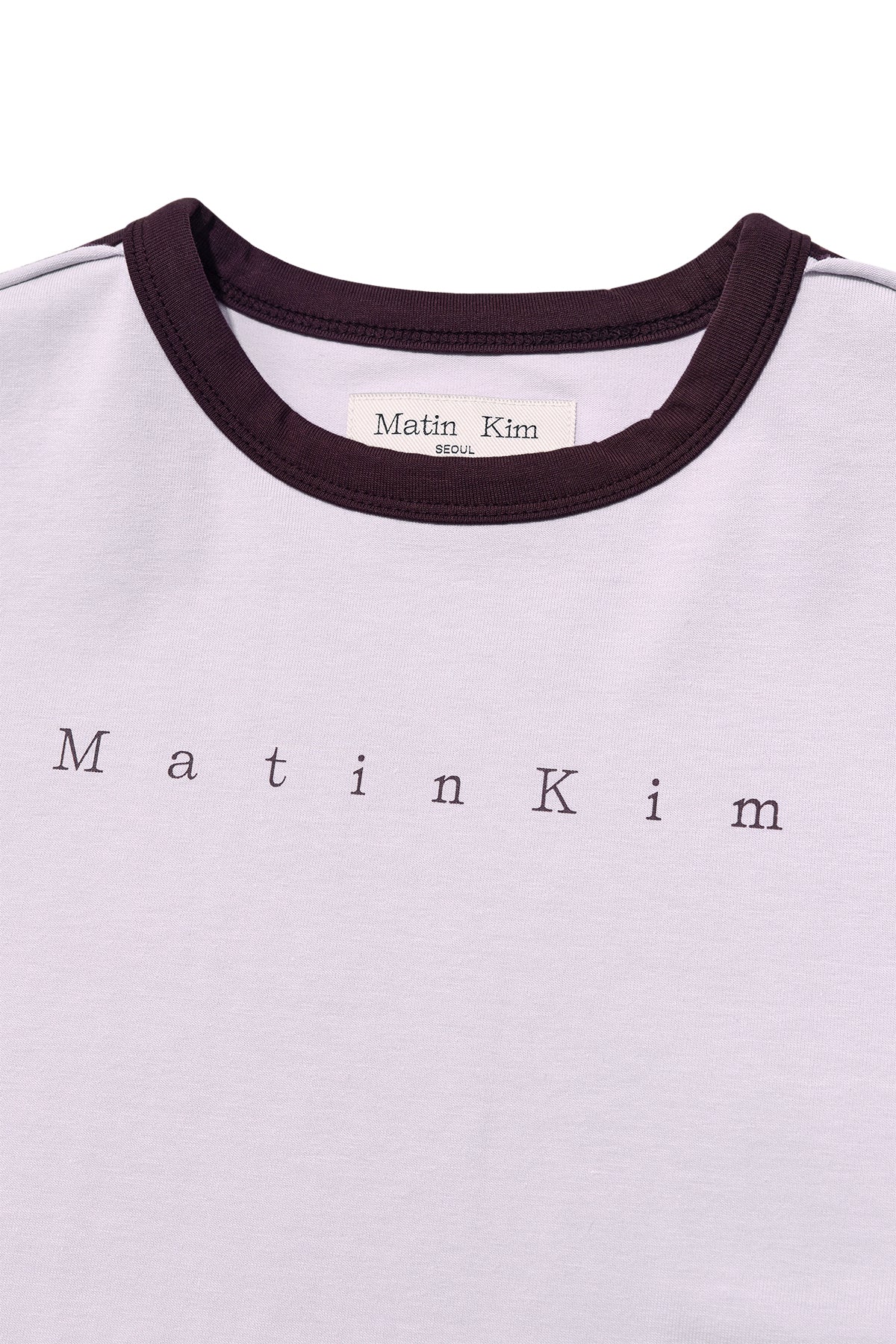 Matin Kim - Color Line Point Logo Crop Top (Lilac) product image 3 | TRAB K-Fashion Australia