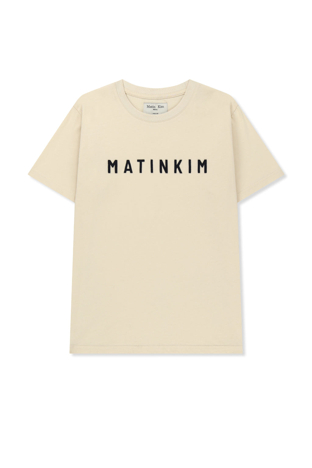 Matin Kim - Applique Felt Logo Top (Cream) product image 1 | TRAB K-Fashion Australia