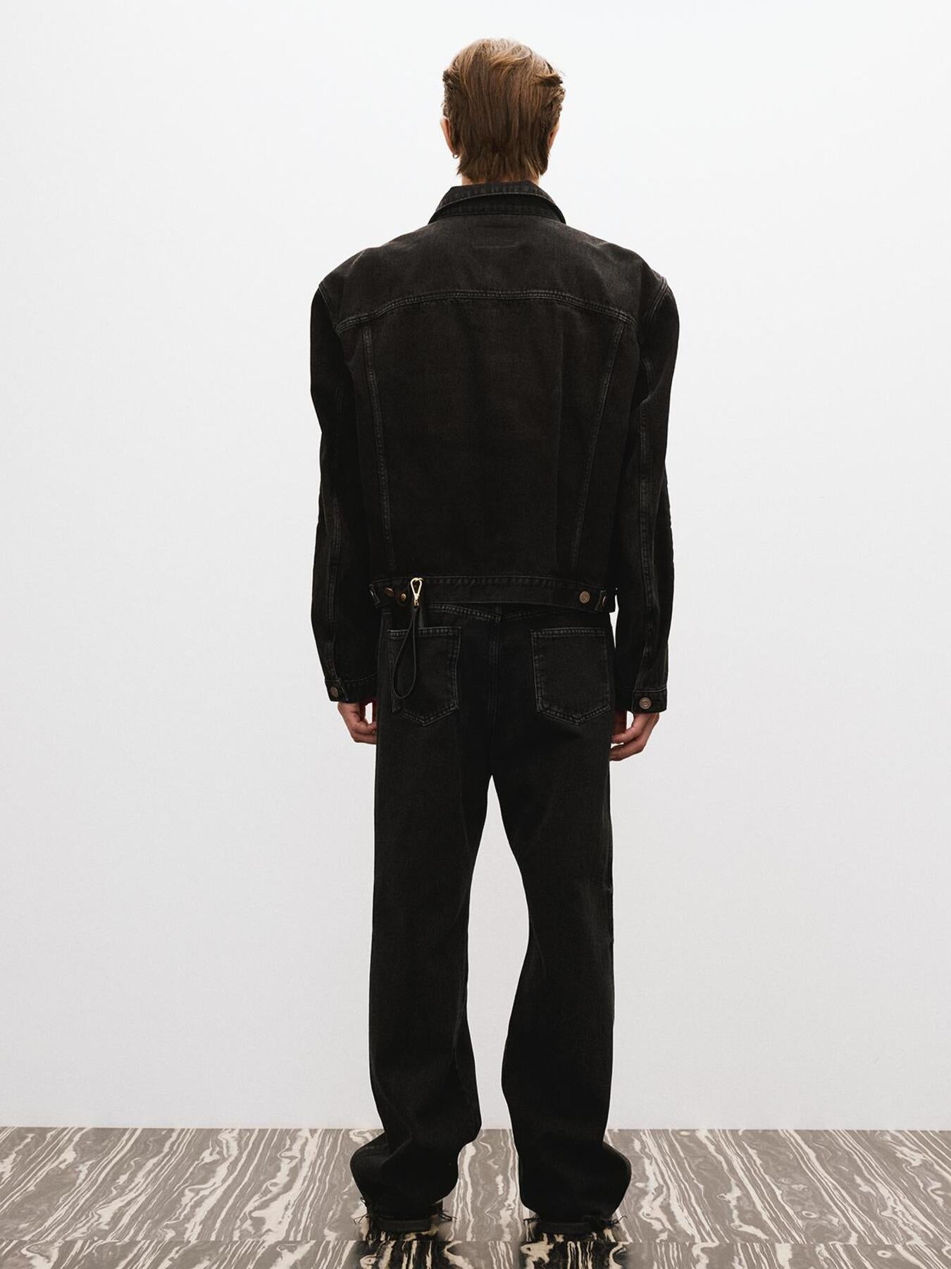 Recto - Vincent Denim Trucker Jacket (Black) product image 7 | TRAB K-Fashion Australia