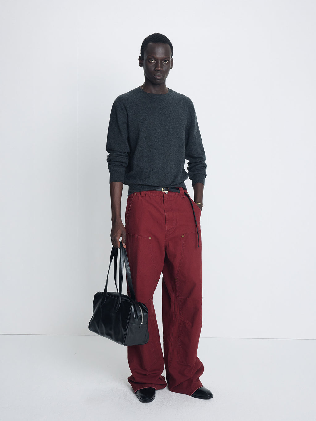 Tonywack - Super Fine Merino Wool Crew-Neck Knit (Charcoal) product image 3 | TRAB K-Fashion Australia