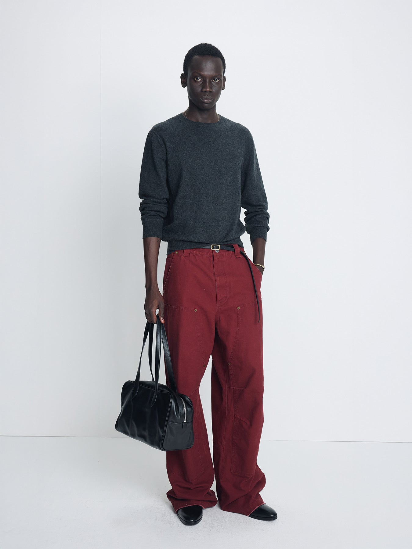 Tonywack - Super Fine Merino Wool Crew-Neck Knit (Charcoal) product image 3 | TRAB K-Fashion Australia