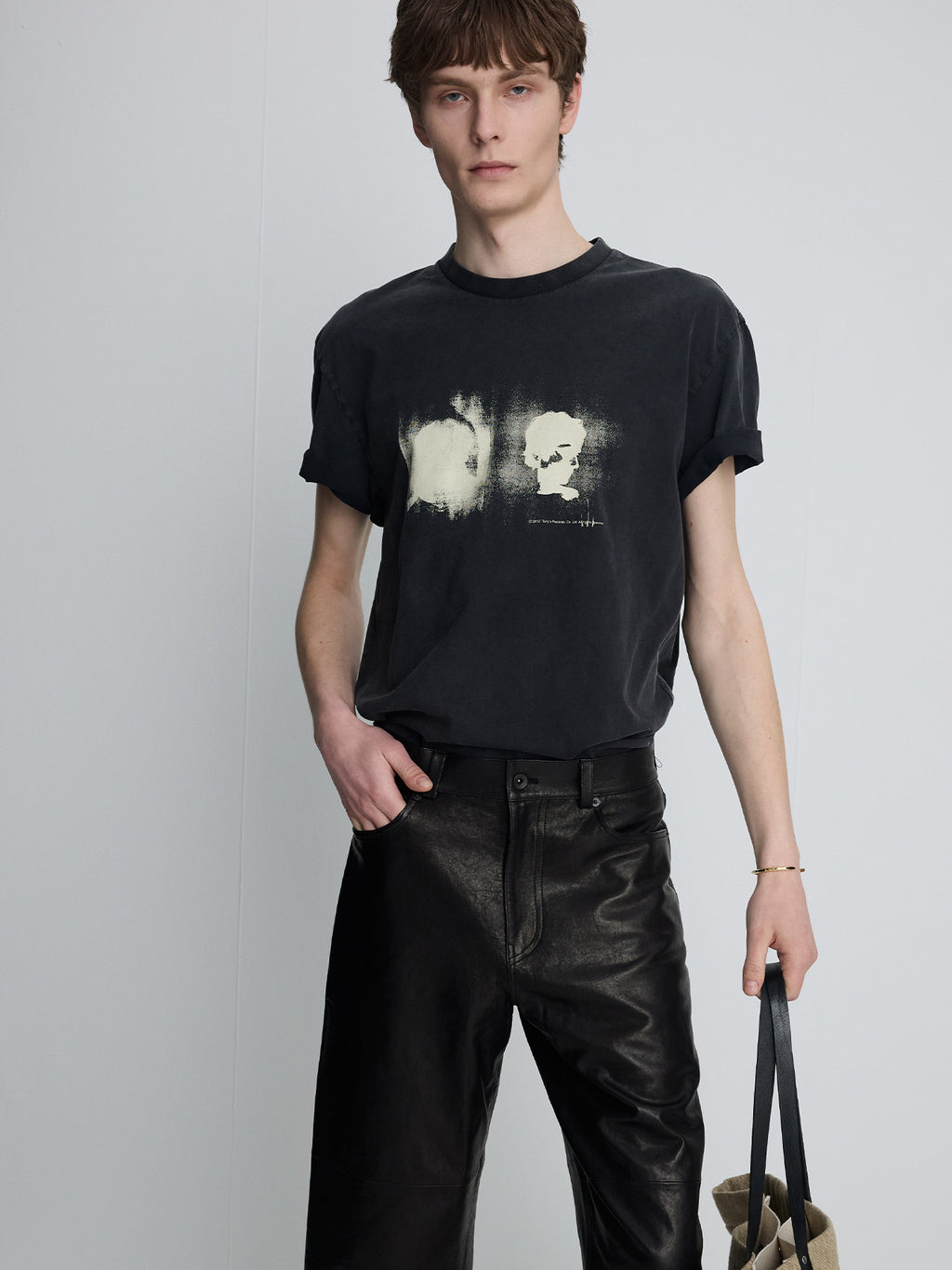 Tonywack - Garment Dyed Profiled T-Shirt (Faded Black) product image 5 | TRAB K-Fashion Australia