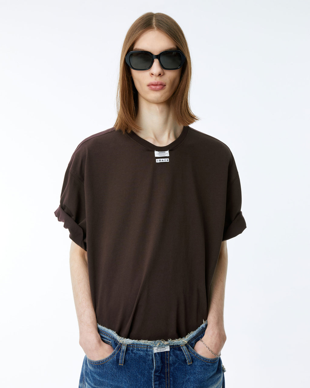 Ader Error - Langle t-shirt (Brown) product image 2 | TRAB K-Fashion Australia