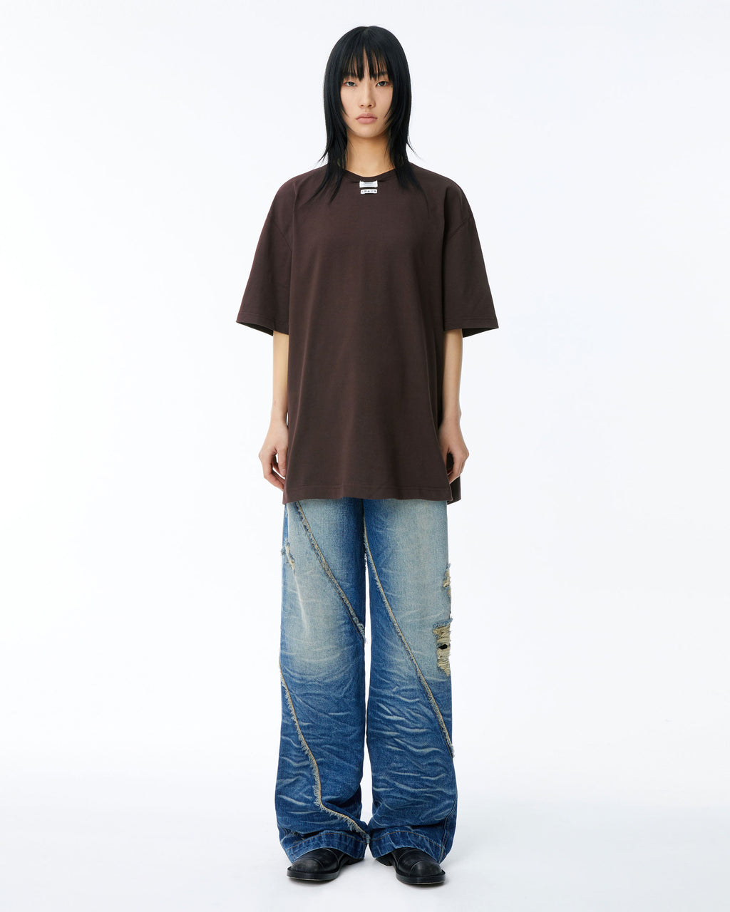 Ader Error - Langle t-shirt (Brown) product image 3 | TRAB K-Fashion Australia
