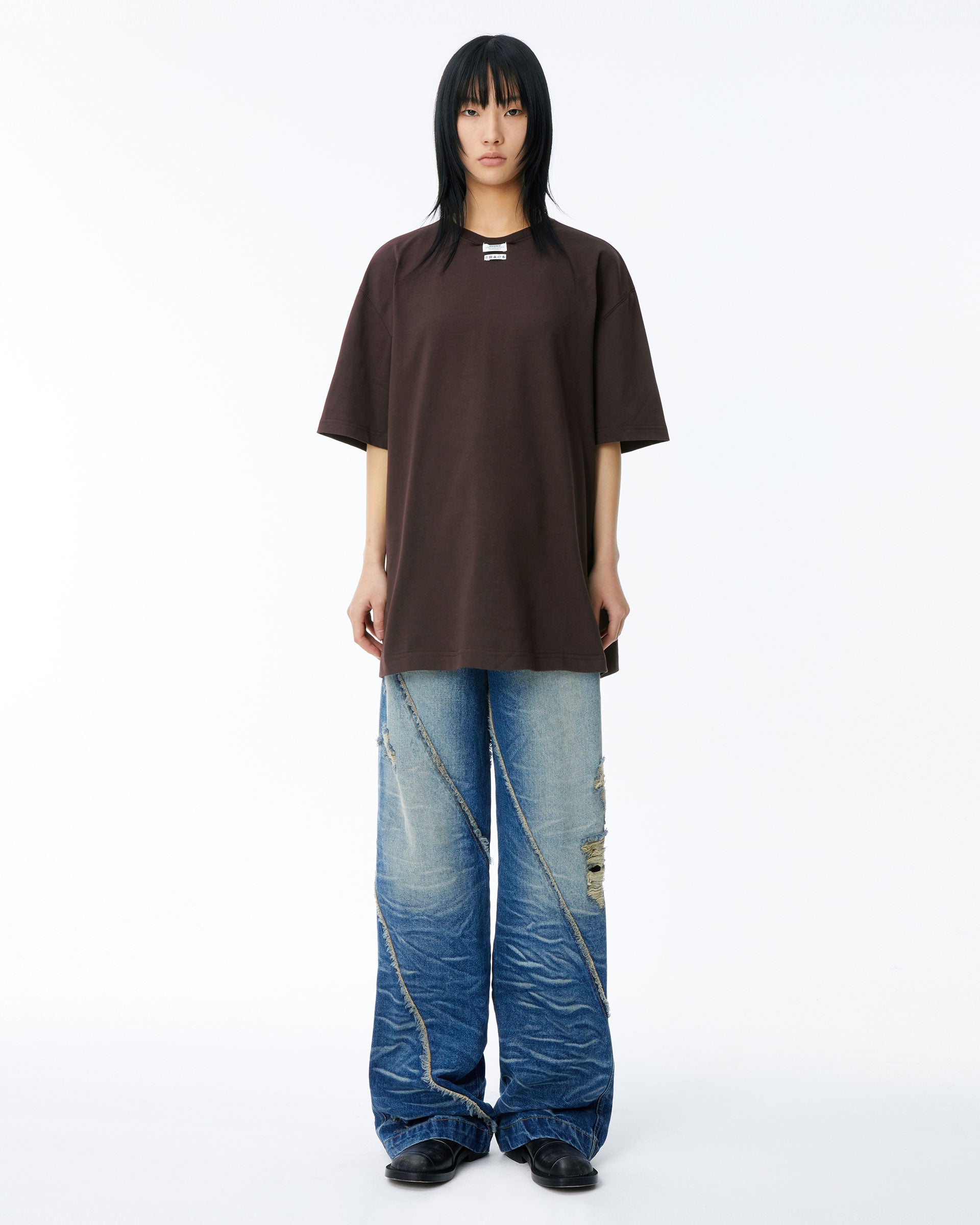 Ader Error - Langle t-shirt (Brown) product image 3 | TRAB K-Fashion Australia