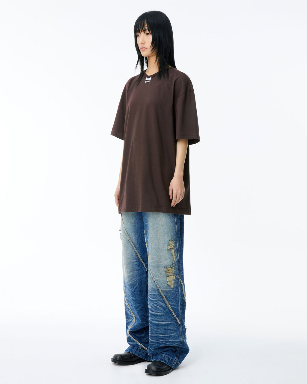 Ader Error - Langle t-shirt (Brown) product image 4 | TRAB K-Fashion Australia