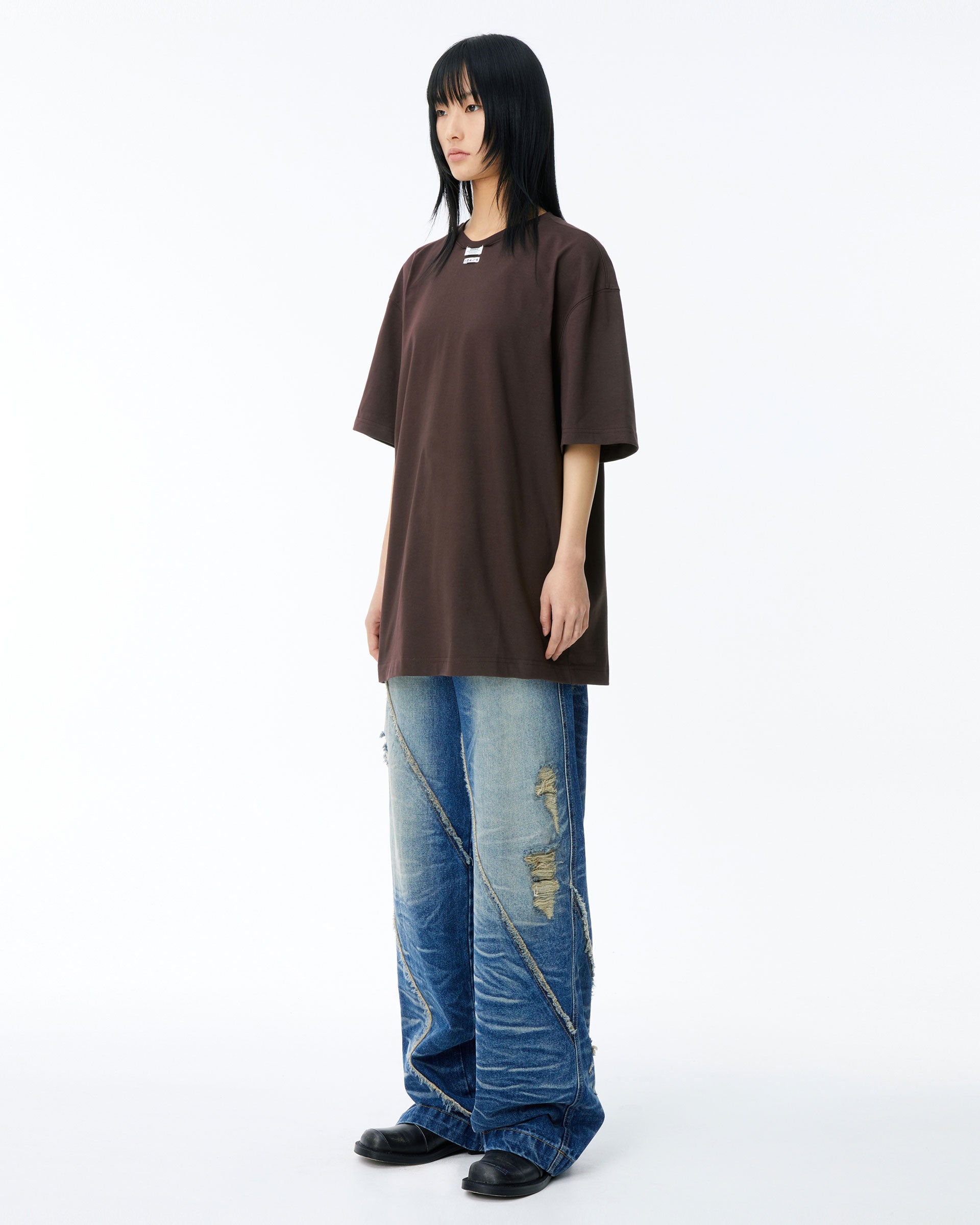 Ader Error - Langle t-shirt (Brown) product image 4 | TRAB K-Fashion Australia