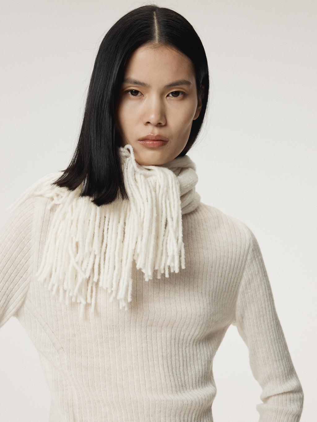 Recto - Hairy Balaclava Knit Top (Cream) product image 7 | TRAB K-Fashion Australia