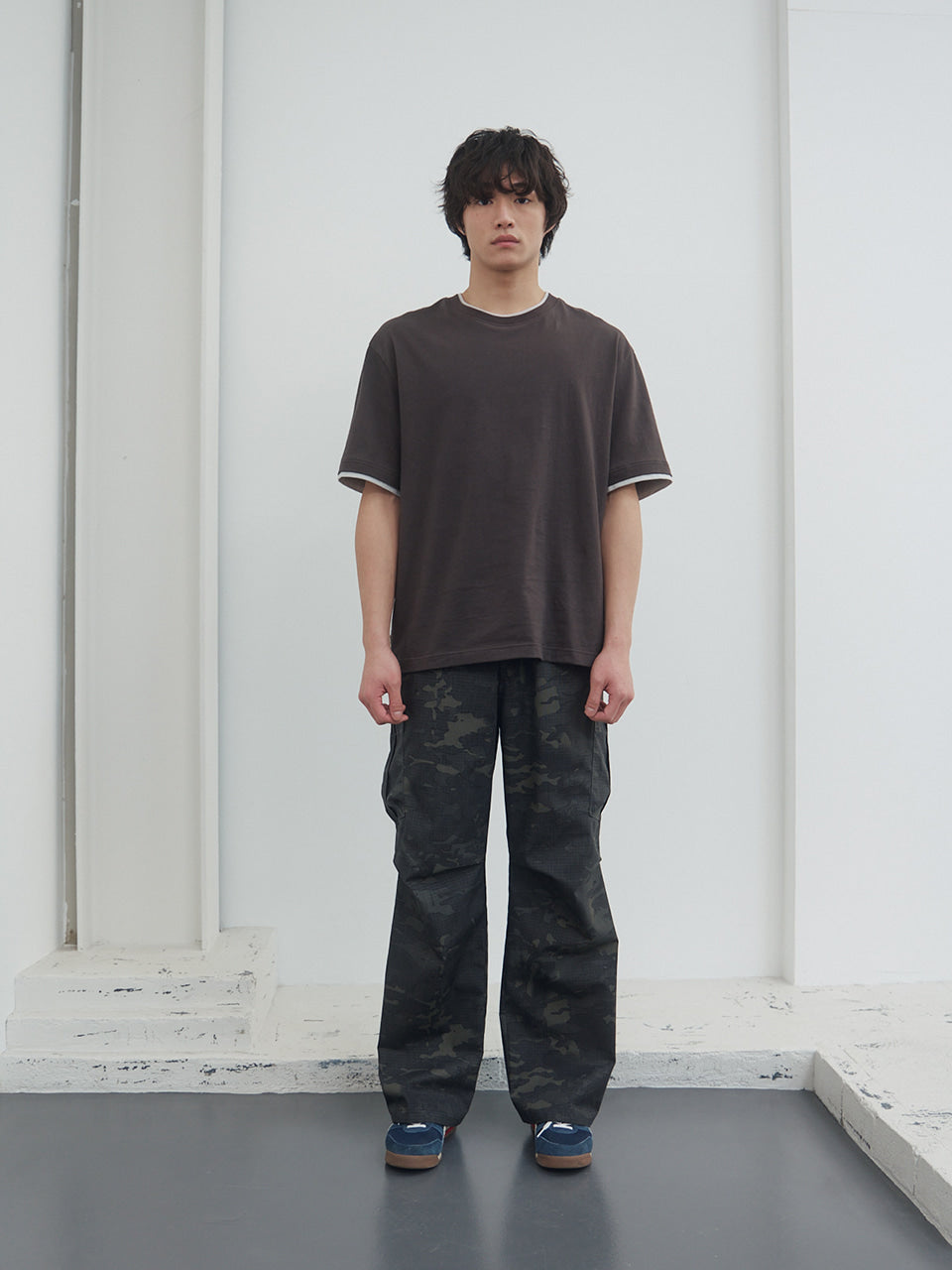 Kijun - Double Layered Tee (Brown) product image 5 | TRAB K-Fashion Australia