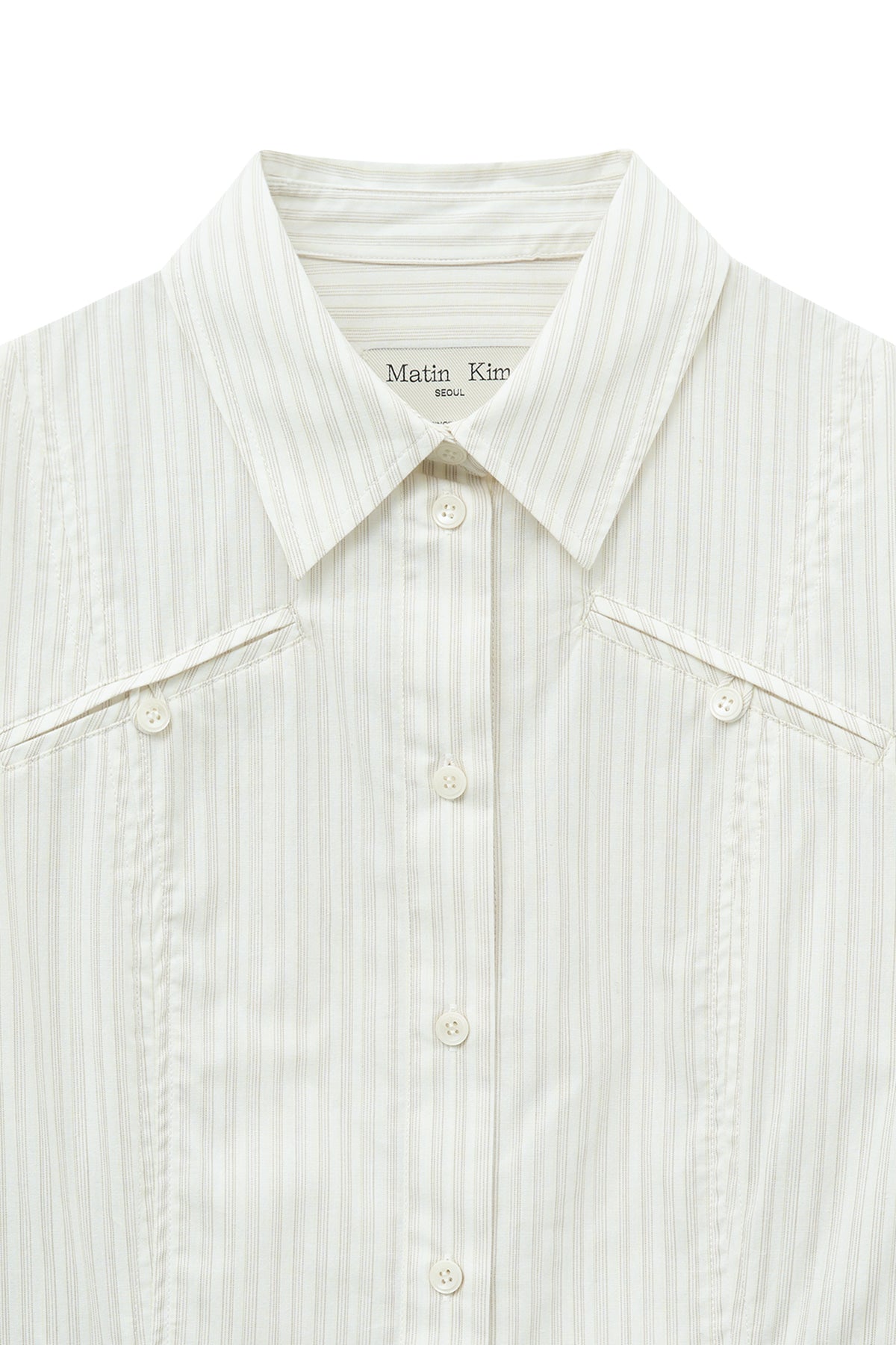 Matin Kim - Pocket Line Point Shirt (Beige) product image 3 | TRAB K-Fashion Australia