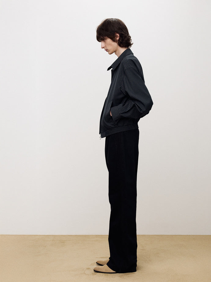 Tonywack - Checked Wool French Blouson (Navy) product image 3 | TRAB K-Fashion Australia