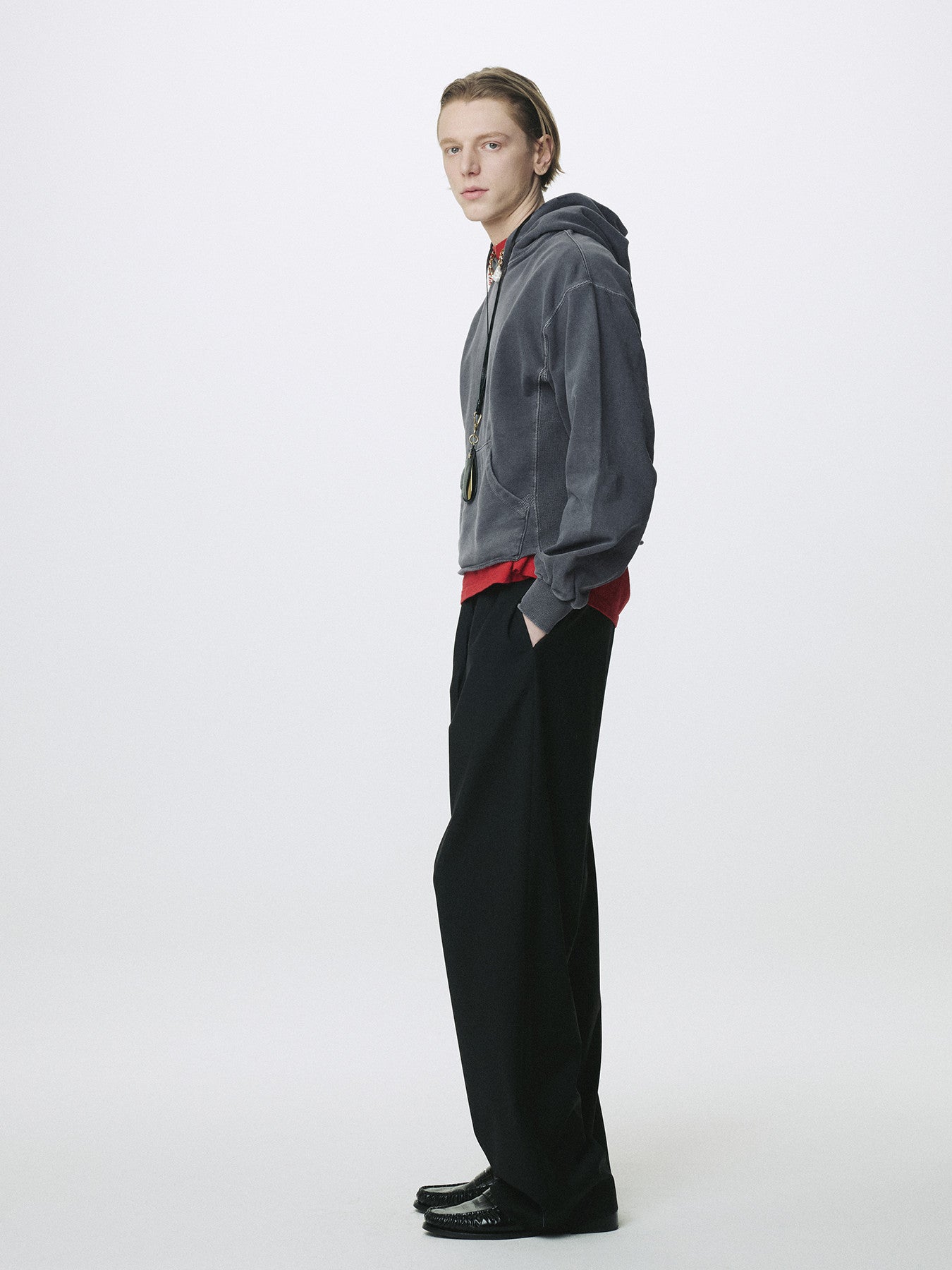 Tonywack - Garment Dyed Raw Edge Hoodie (Faded Ink) product image 3 | TRAB K-Fashion Australia