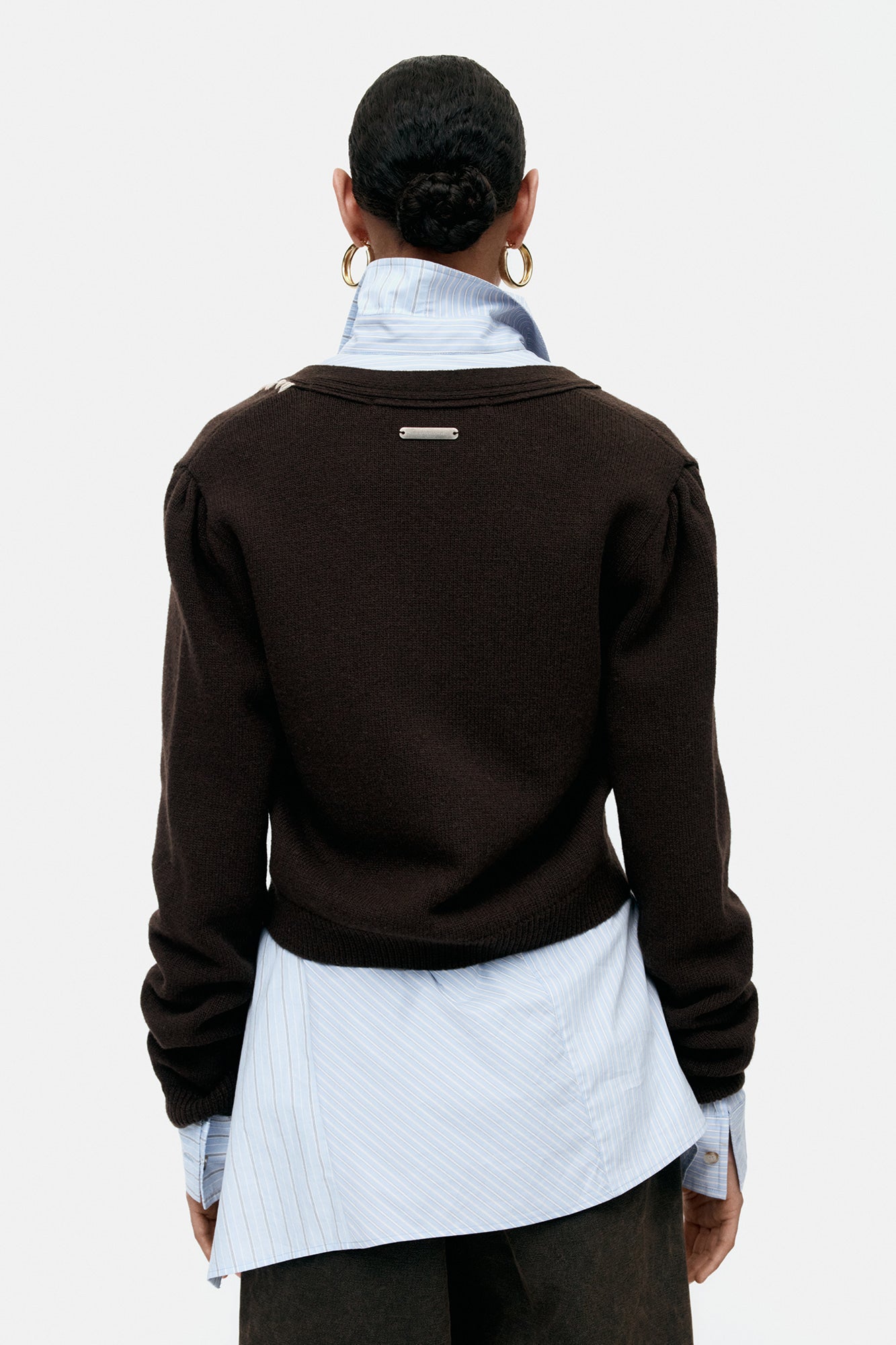 Andersson Bell - Morgan Hand Stitched Knit Cardigan (Brown) product image 5 | TRAB K-Fashion Australia