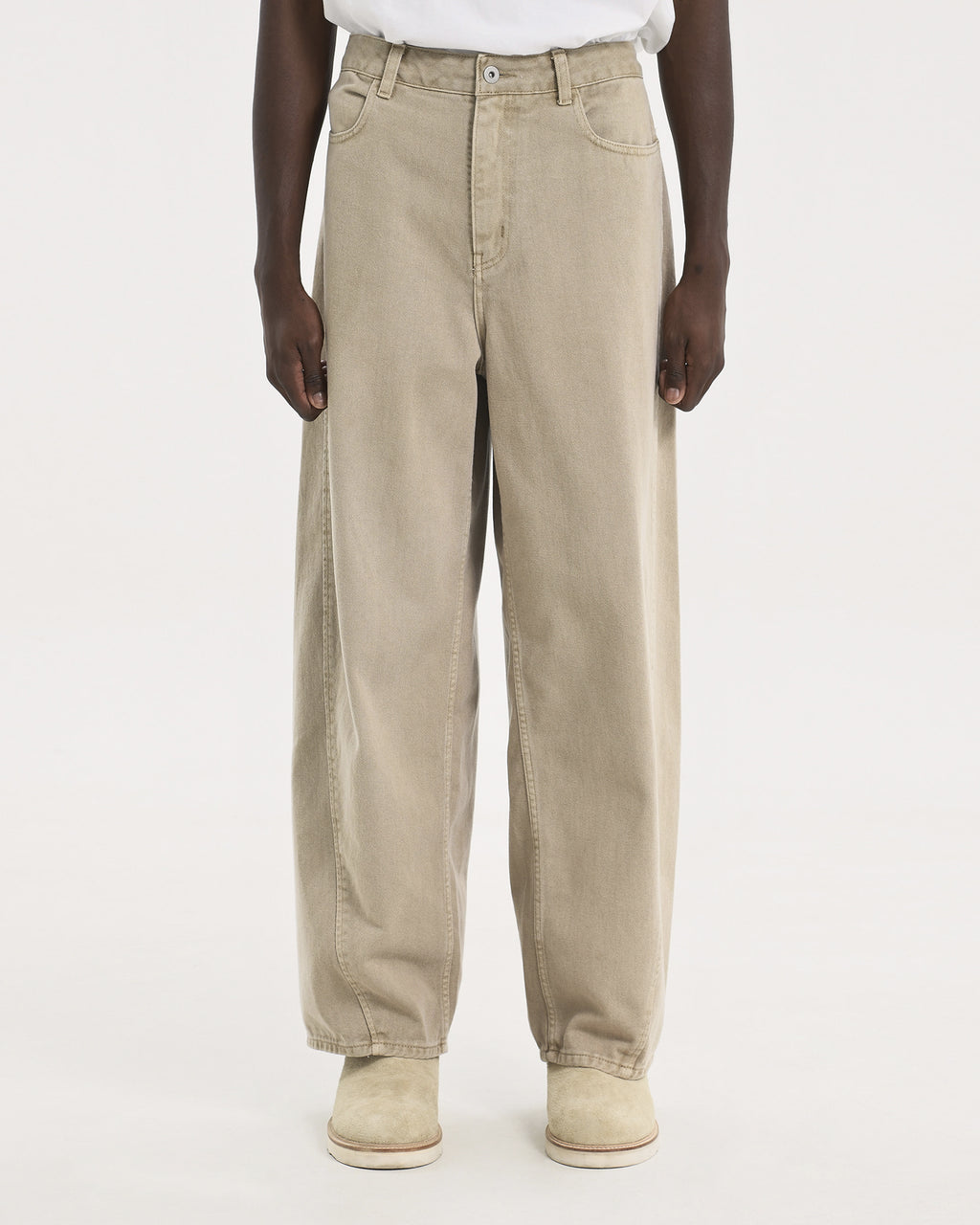 Brownyard - Curved Denim (Beige) product image 1 | TRAB K-Fashion Australia