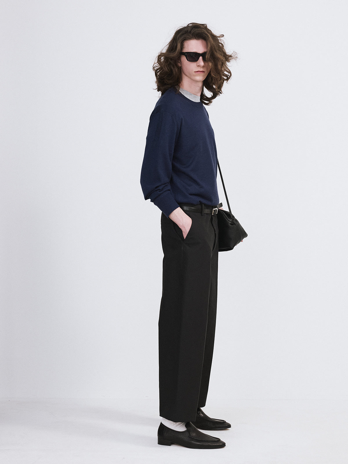 Recto - Silk-Cashmere Knit Top (Navy) product image 3 | TRAB K-Fashion Australia