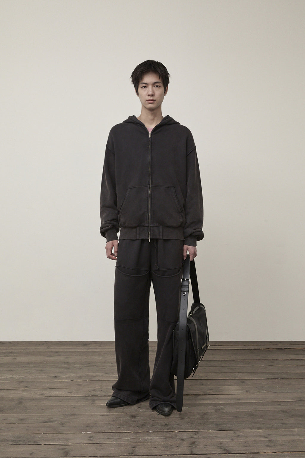 Matin Kim - Cut Out Washed Sweatpants (Charcoal) product image 9 | TRAB K-Fashion Australia
