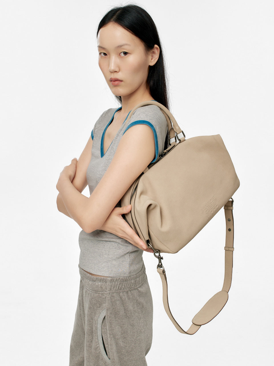 Marge Sherwood - Dumpling Tote (Nude Nubuck) product image 2 | TRAB K-Fashion Australia