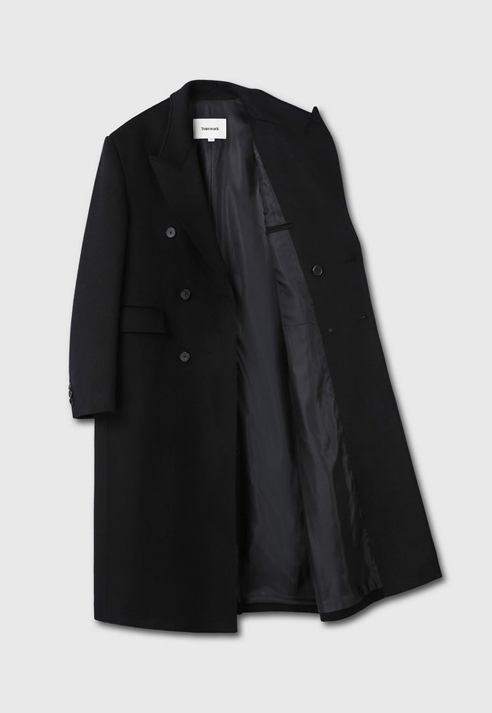 Tonywack - Wool And Cashmere Double-Breasted Coat (Black) product image 8 | TRAB K-Fashion Australia