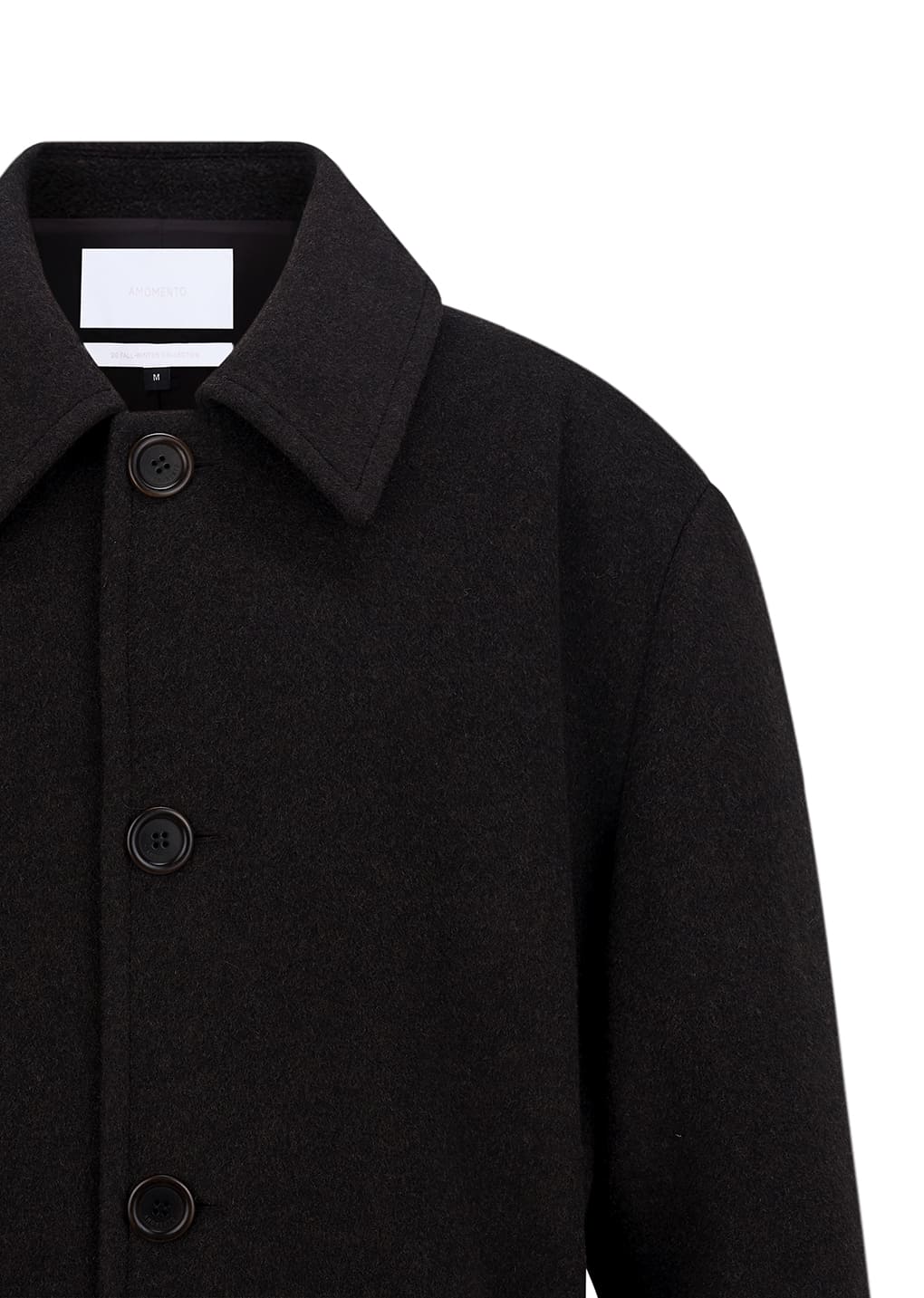 Amomento - men's single breasted long coat (Dark Brown) product image 11 | TRAB K-Fashion Australia