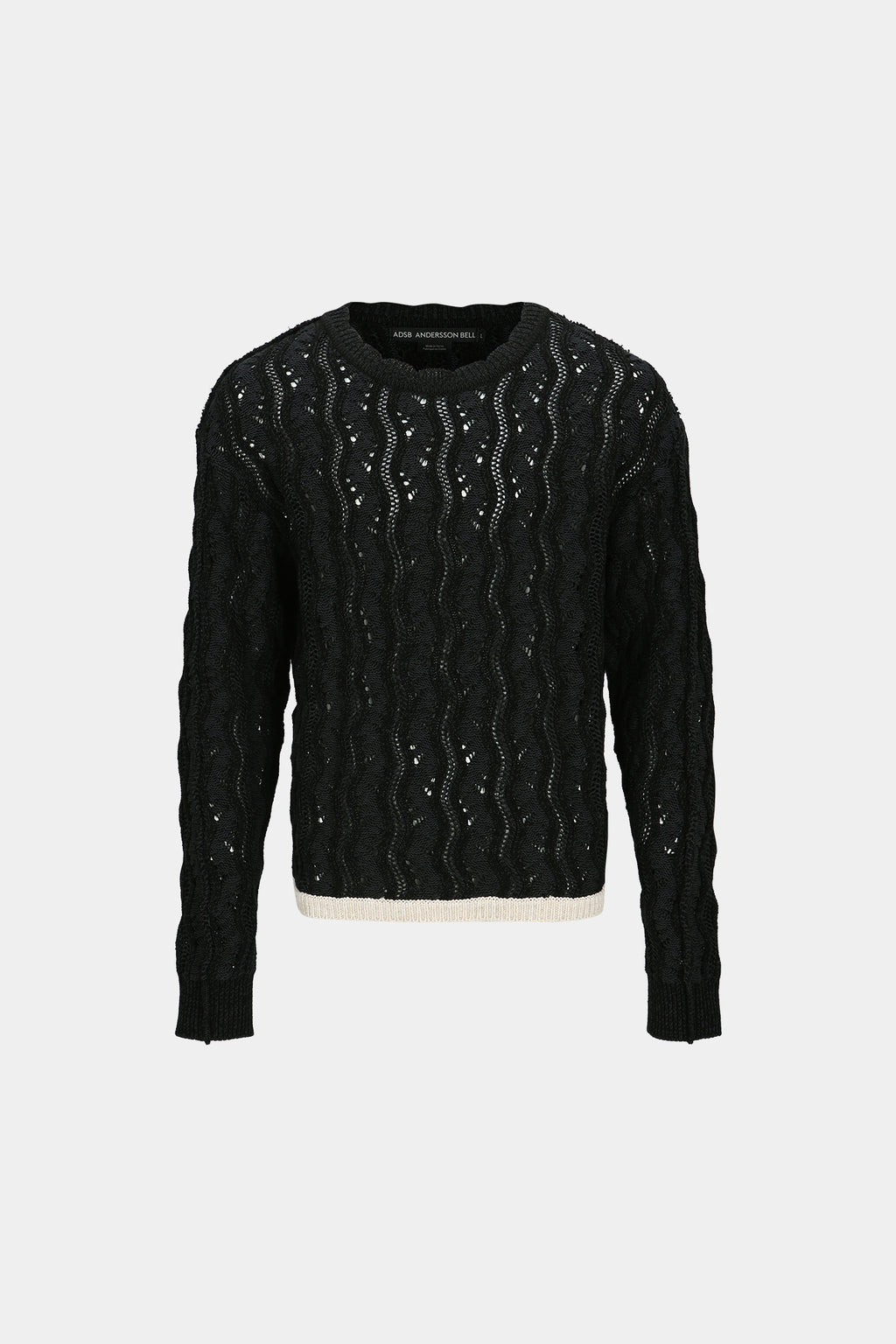 Andersson Bell - Two Tone Wave Crew-Neck Sweater (Black) product image 6 | TRAB K-Fashion Australia