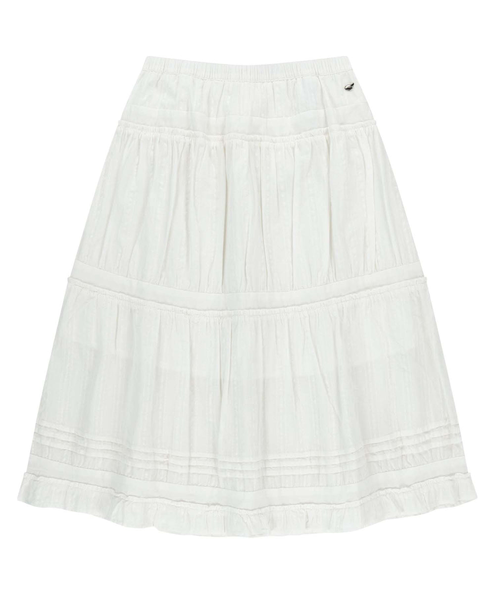 Coyseio - Shirring Midi Skirt (White) product image 12 | TRAB K-Fashion Australia