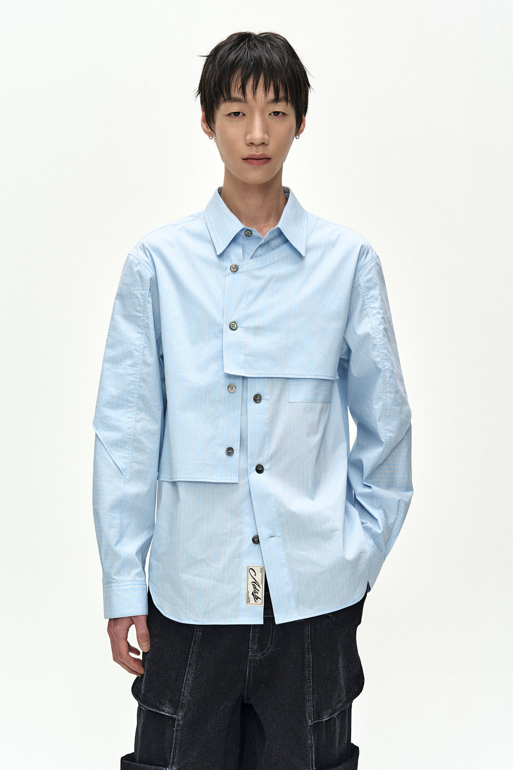 Andersson Bell - Maey Stripe Layered Shirt (blue Stripe) (Blue Stripe) product image 5 | TRAB K-Fashion Australia