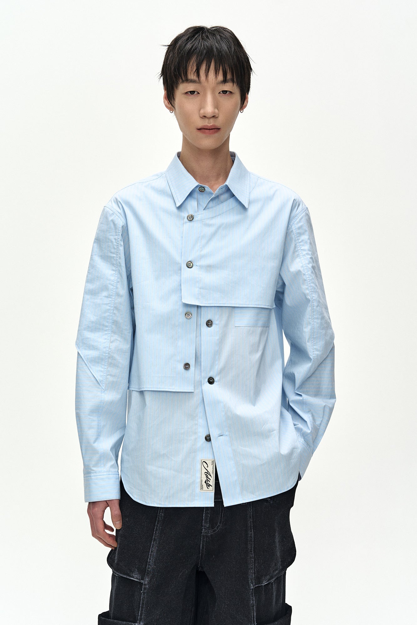 Andersson Bell - Maey Stripe Layered Shirt (blue Stripe) (Blue Stripe) product image 5 | TRAB K-Fashion Australia