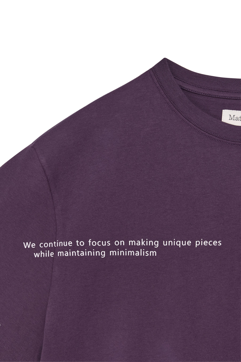 Matin Kim - Half Text Logo Top (Purple) product image 3 | TRAB K-Fashion Australia
