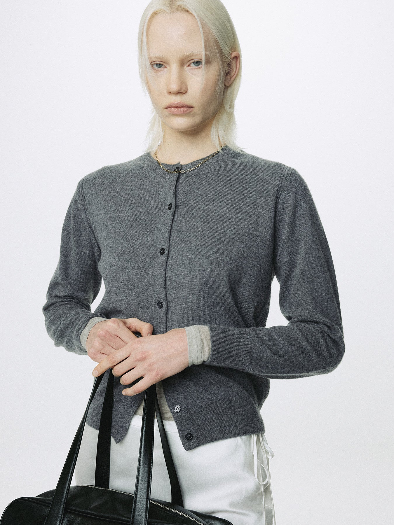 Tonywack - Super Fine Merino Wool Cardigan (Grey) product image 7 | TRAB K-Fashion Australia