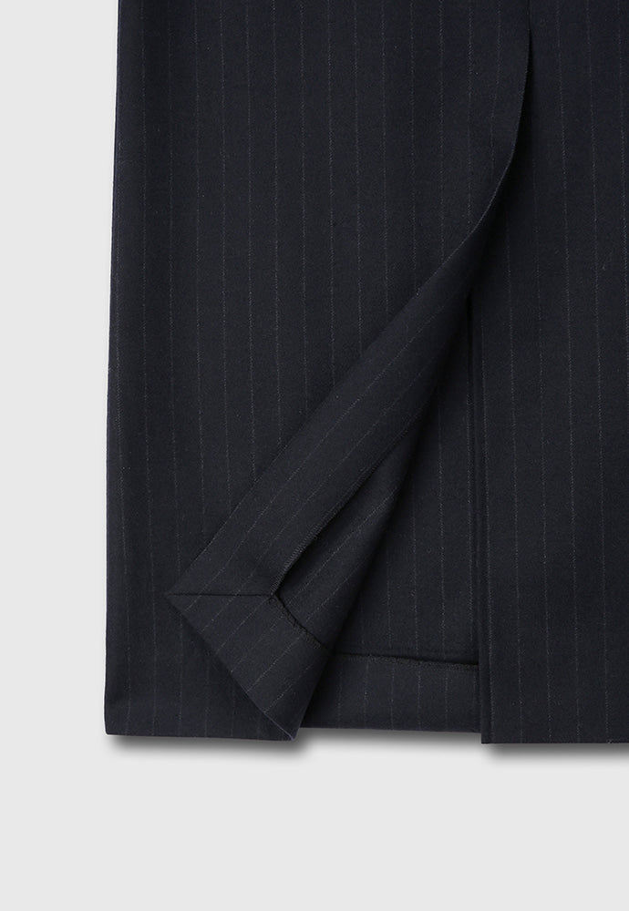 Tonywack - Virgin Wool Long Pencil Skirt (Navy Pinstripe) product image 12 | TRAB K-Fashion Australia