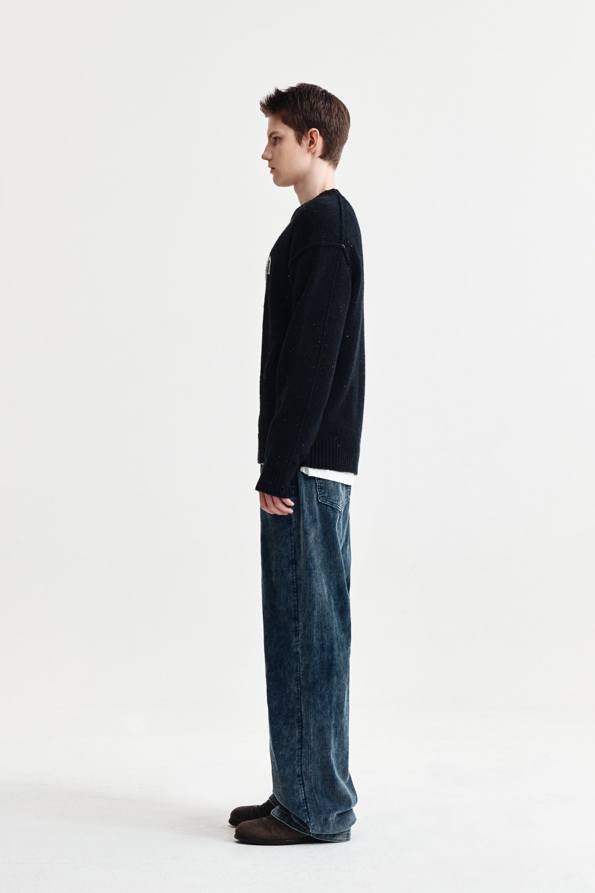 Matin Kim - Wased Corduroy Pants (Blue) product image 6 | TRAB K-Fashion Australia