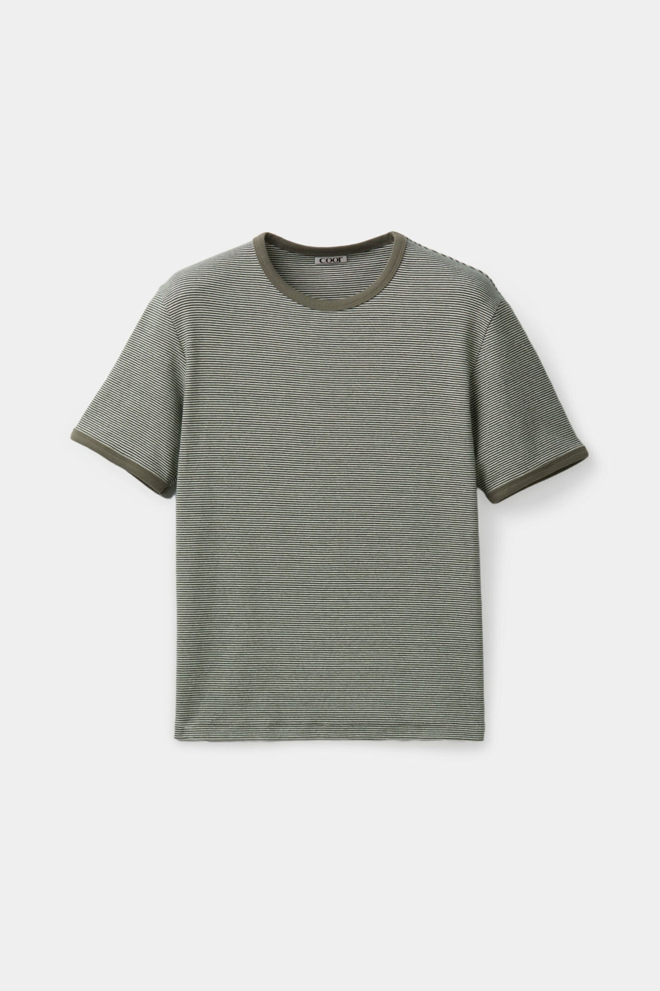 Coor - Stripe Ringer T-Shirt (Dark Green) product image 1 | TRAB K-Fashion Australia