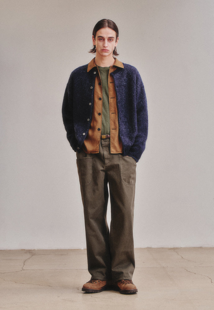 Art if acts - Alpaca Round Neck Cardigan (Dark Navy) product image 2 | TRAB K-Fashion Australia