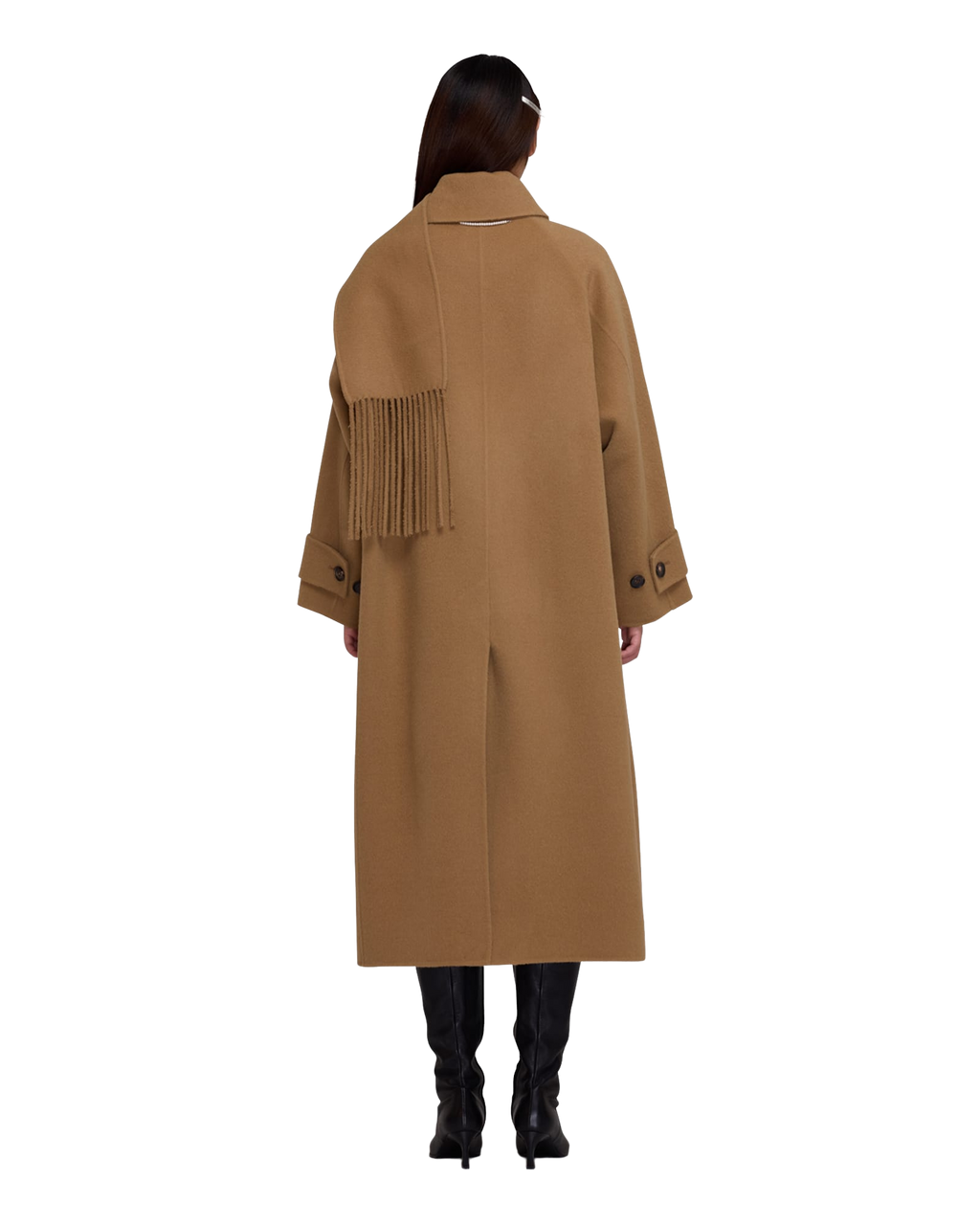 Kimhe Kim - Scarf Detail Long Coat (Beige) product image 24 | TRAB K-Fashion Australia