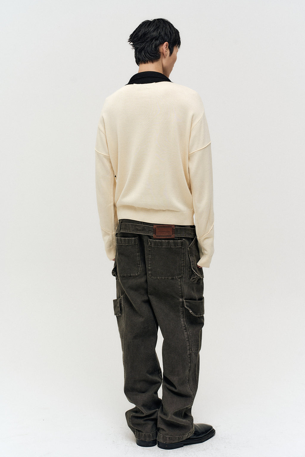 Andersson Bell - Big Pocket Polo Sweater (ecru) (Ecru) product image 5 | TRAB K-Fashion Australia