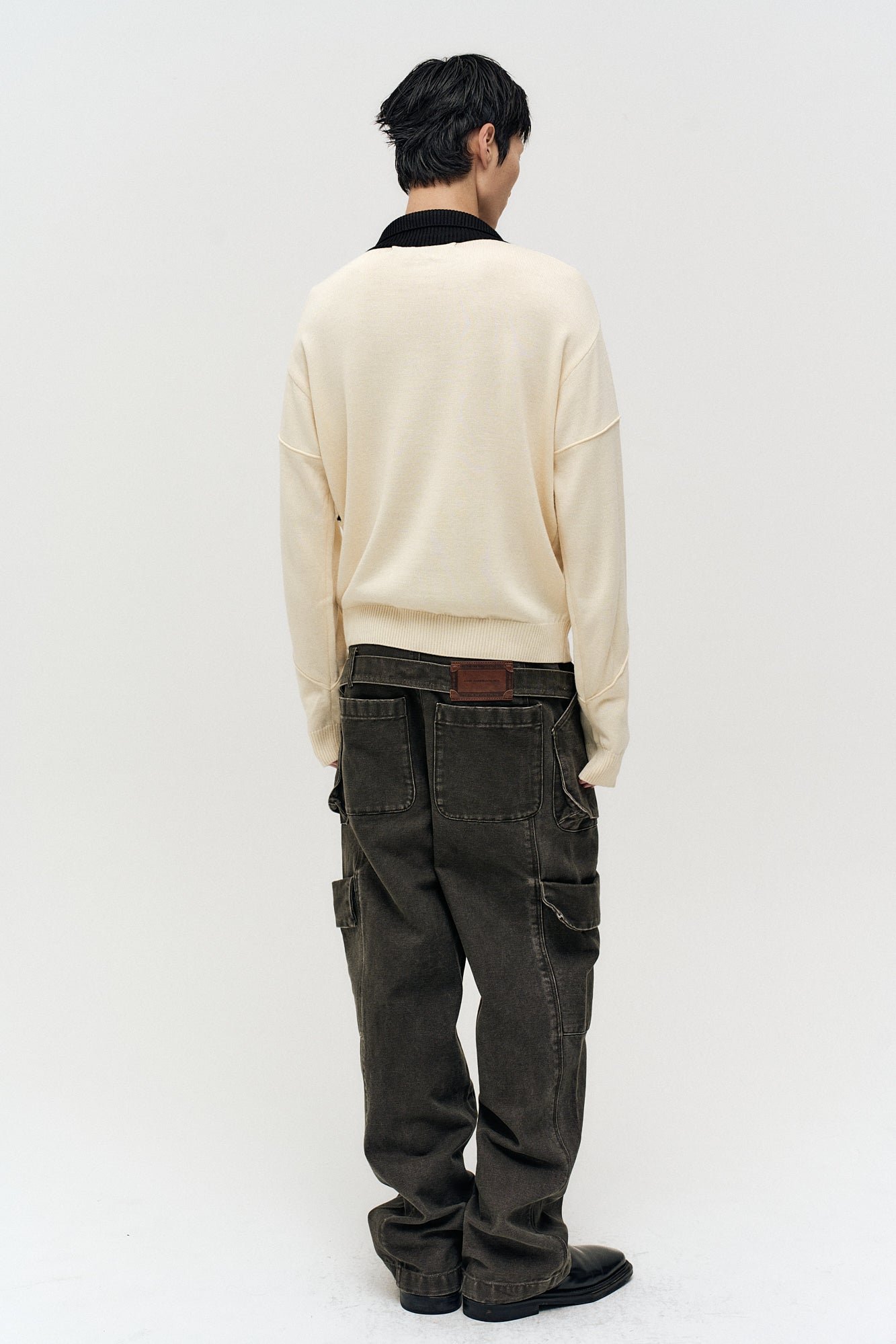 Andersson Bell - Big Pocket Polo Sweater (ecru) (Ecru) product image 5 | TRAB K-Fashion Australia