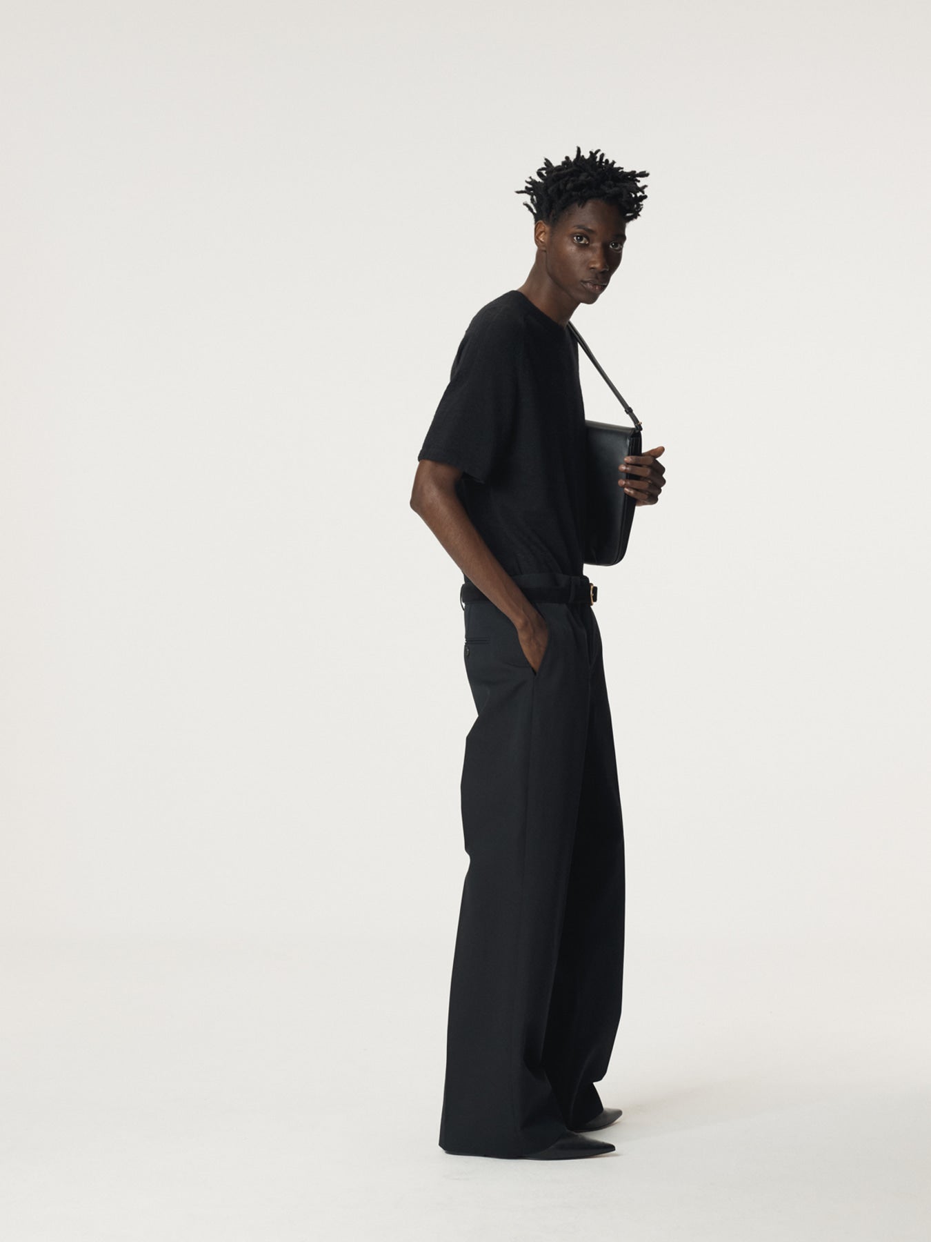 Recto - Rc Sheer Short Sleeve Knit Top (Black) product image 3 | TRAB K-Fashion Australia