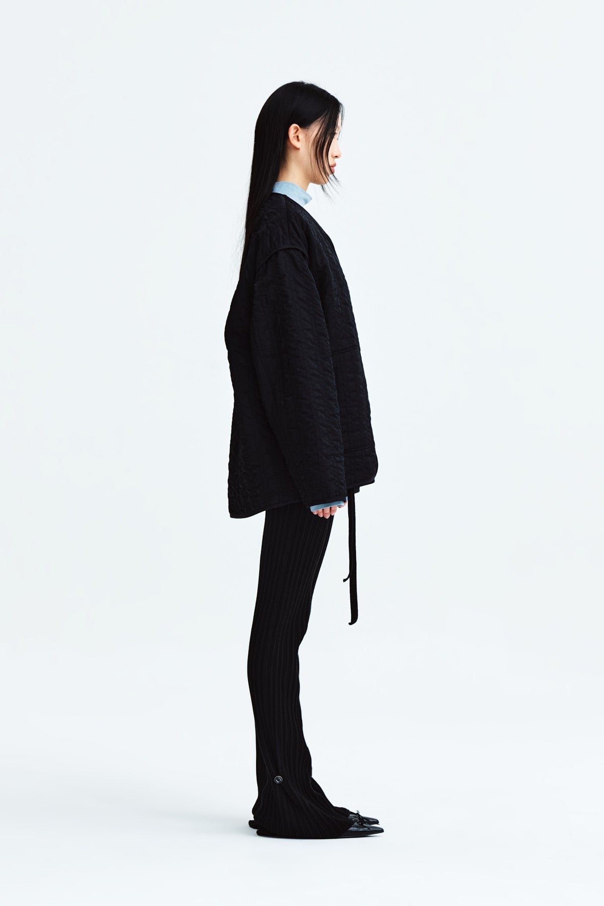Matin Kim - Warm Up Quilting Jumper (Black) product image 7 | TRAB K-Fashion Australia