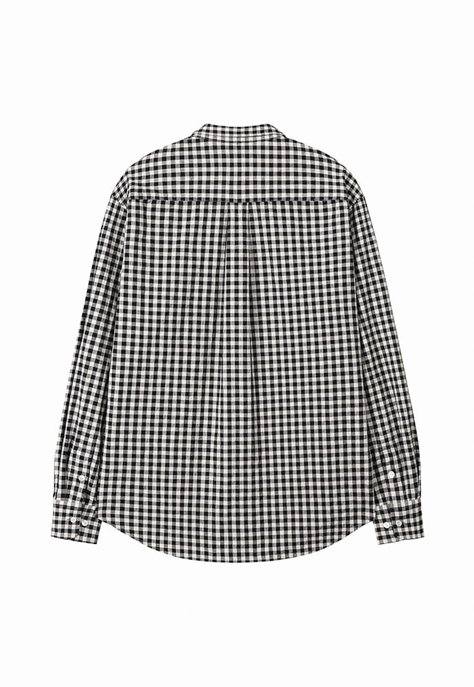 Art if acts - Gingham Check Oxford Shirt (Cream/Black) product image 7 | TRAB K-Fashion Australia