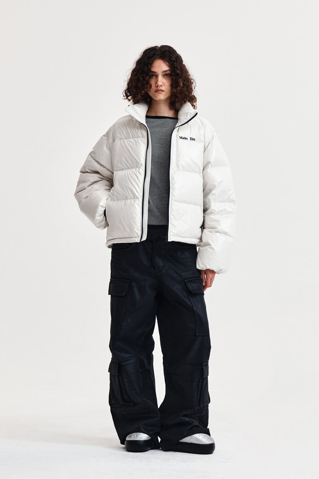 Matin Kim - Small Logo Volume Down Jumper (Ivory) product image 9 | TRAB K-Fashion Australia