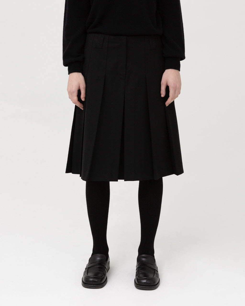 Brownyard - Pleats Midi Skirt (Black) product image 1 | TRAB K-Fashion Australia