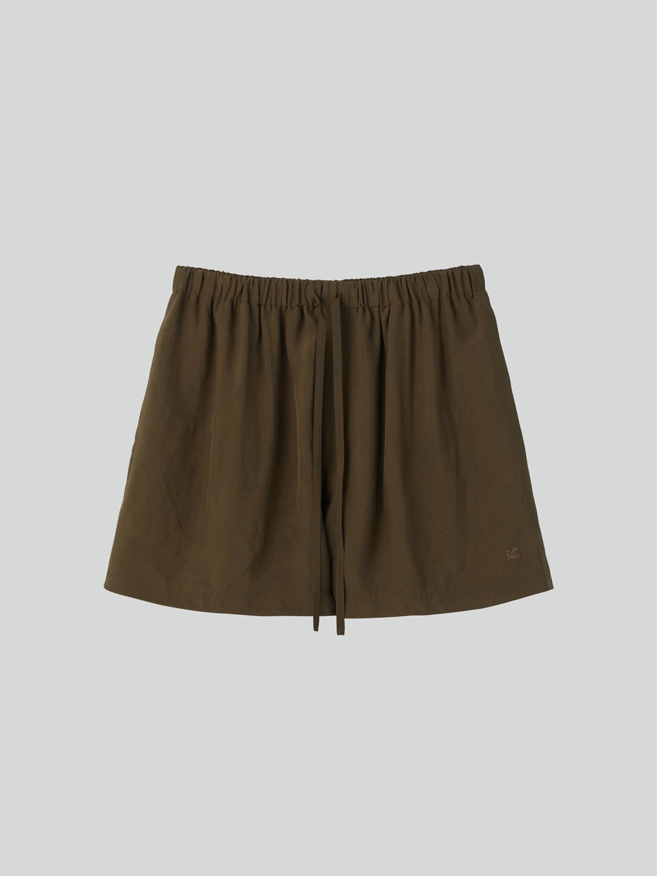 Recto - Wrinkled Fluid Banding Shorts (Khaki Brown) product image 4 | TRAB K-Fashion Australia