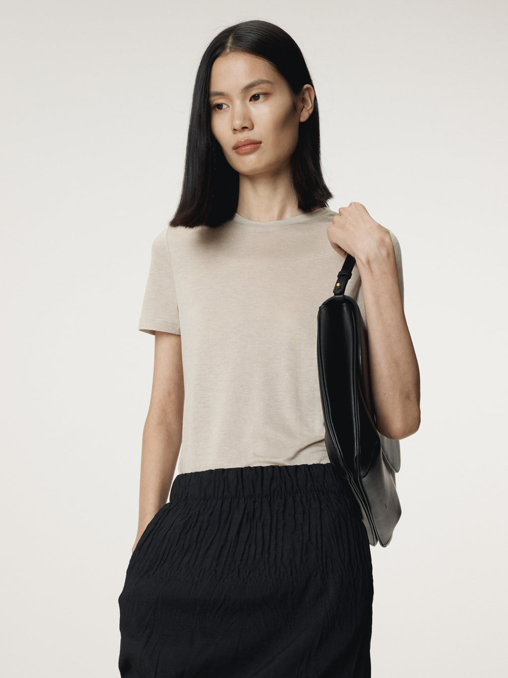 Recto - Baby Jersey T-Shirt (Greige) product image 8 | TRAB K-Fashion Australia