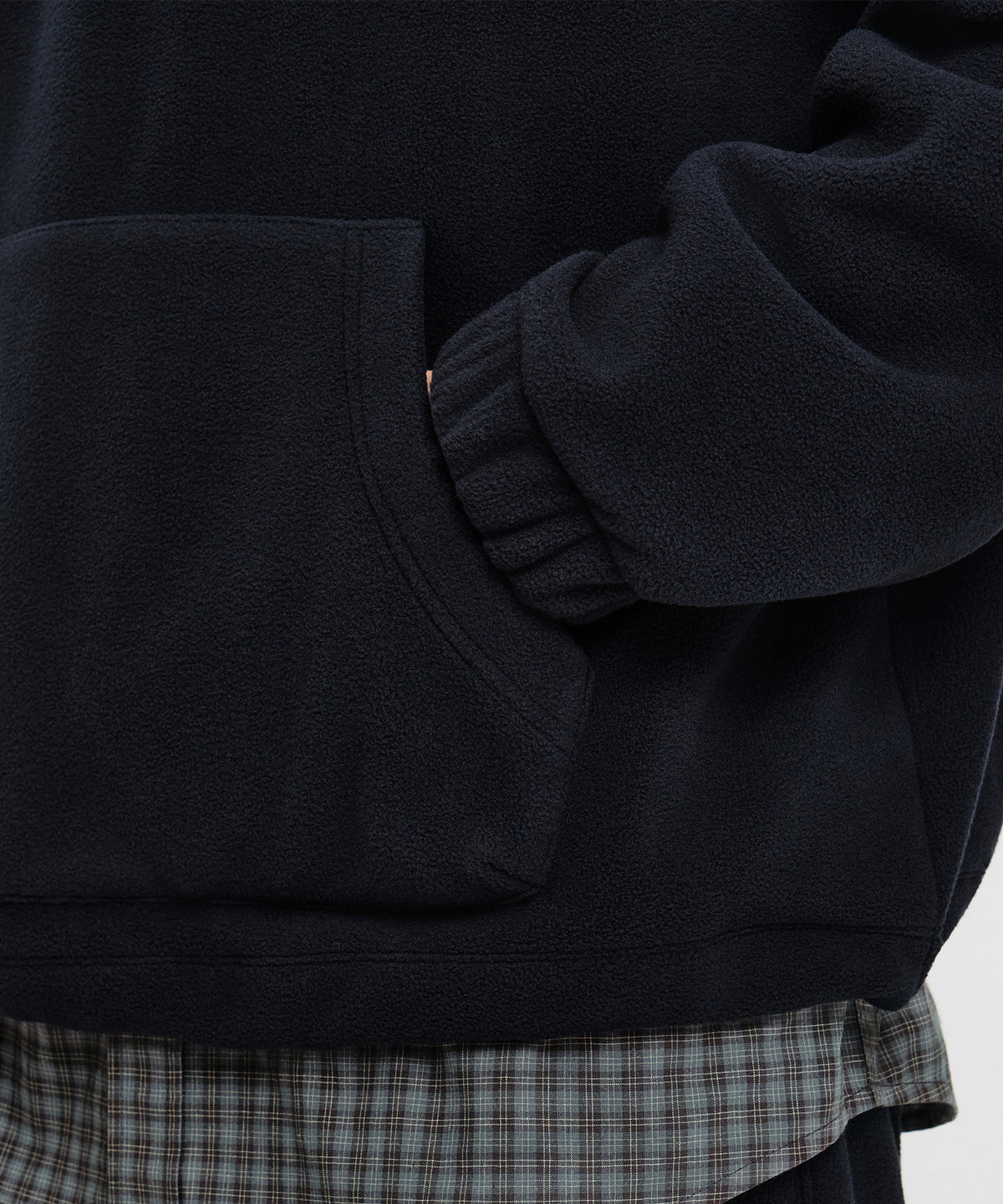 Marithe & Francois Girbaud - Small Classic Logo Fleece Anorak (Dark Navy) product image 6 | TRAB K-Fashion Australia