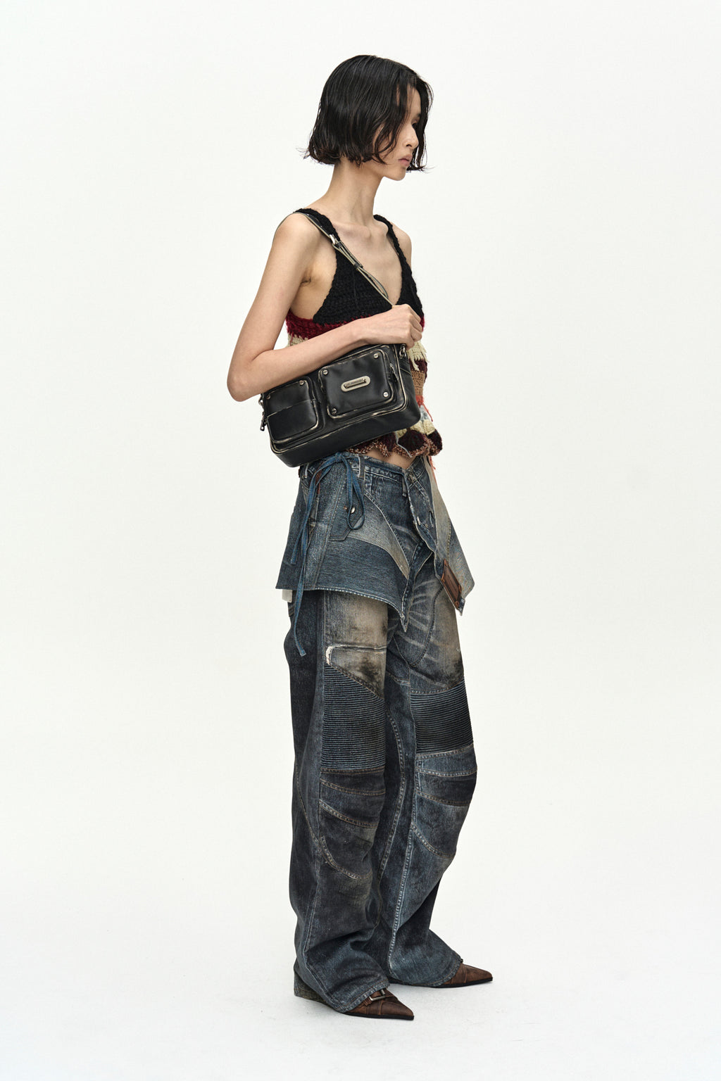 Andersson Bell - Upside-Down Printed Wrap Skirt (Mid Blue) product image 9 | TRAB K-Fashion Australia