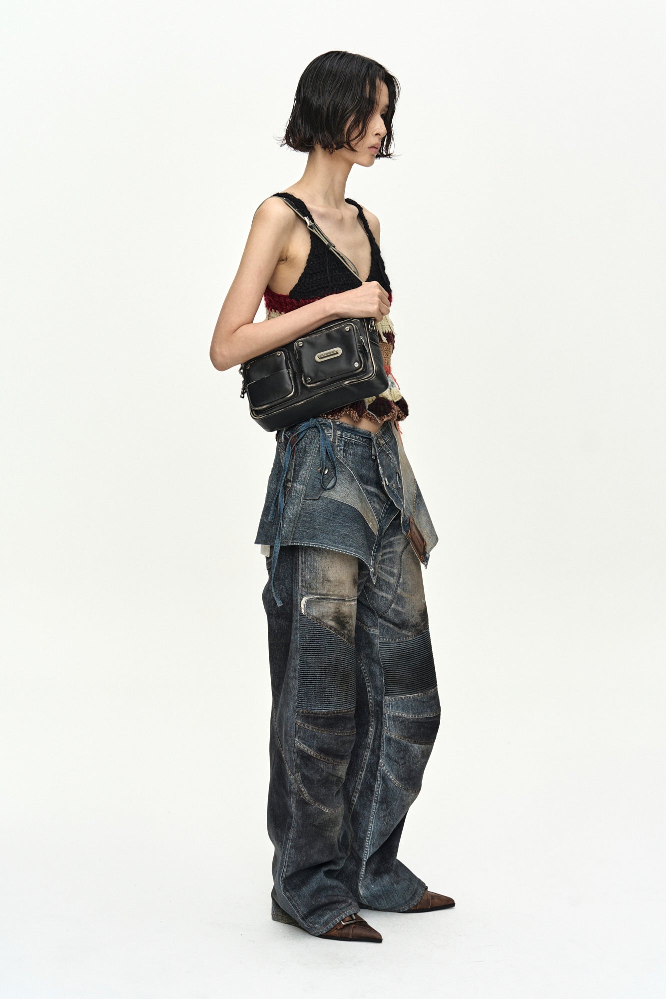 Andersson Bell - Upside-Down Printed Wrap Skirt (Mid Blue) product image 9 | TRAB K-Fashion Australia