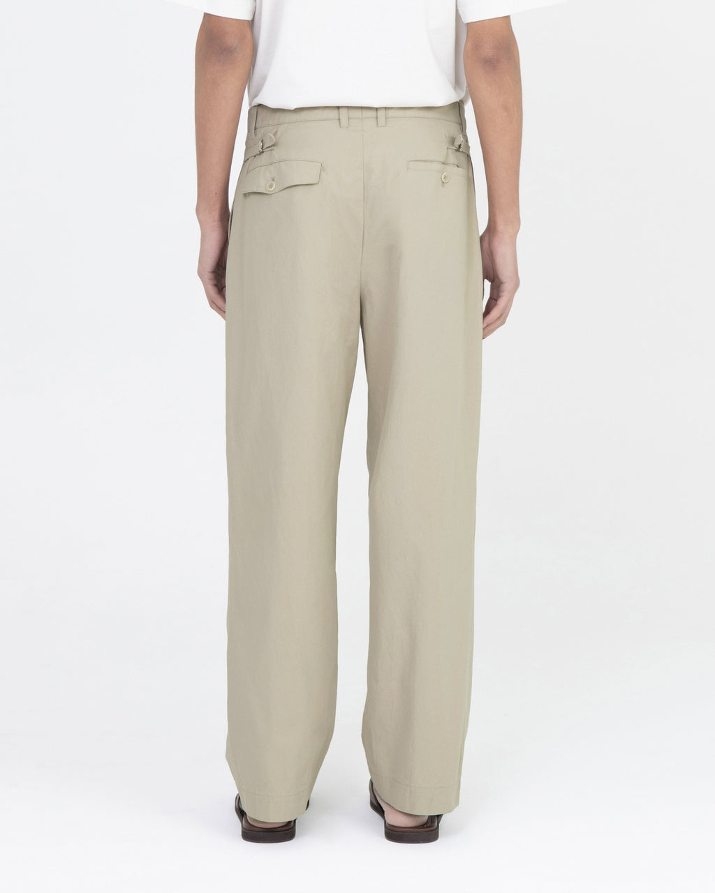 Brownyard - Loose Tapered Cotton Pants (Stone) product image 2 | TRAB K-Fashion Australia